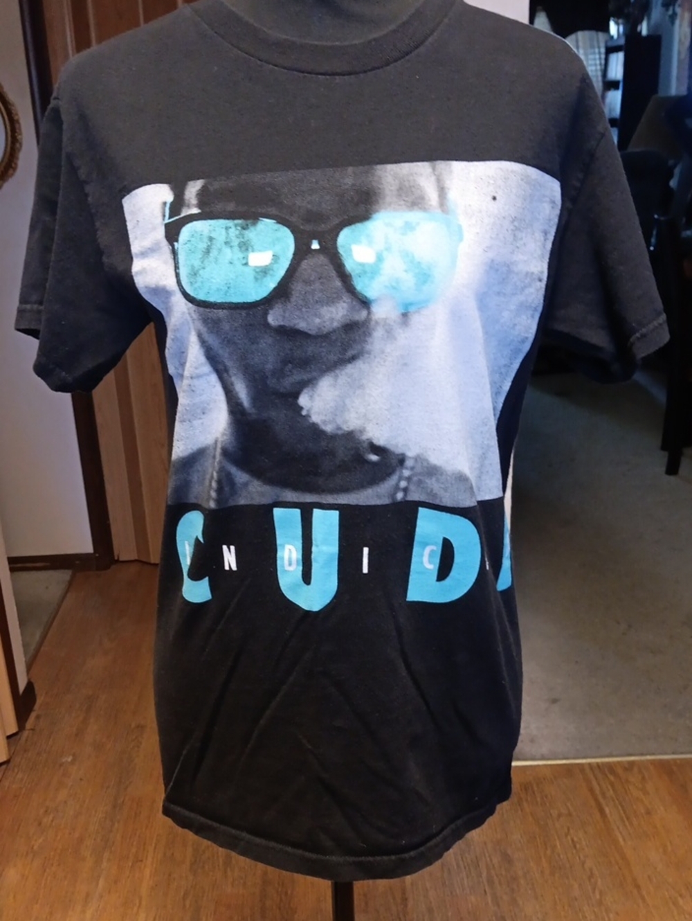 Bravado Black Short Sleeve Tee with Teal Photo Graphic